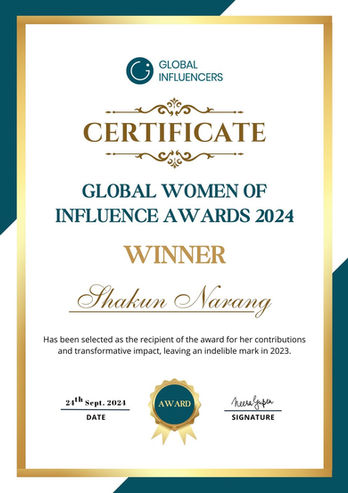 Global Women of Influence Awards 2024 Winner